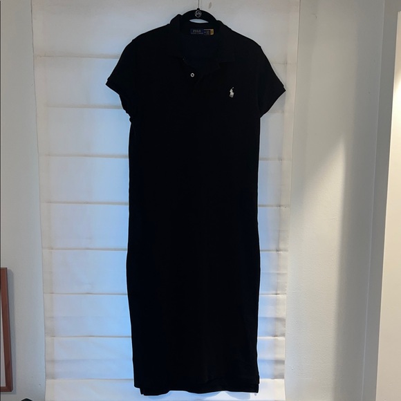 Ralph Lauren Black Midi Polo Dress - Picture 1 of 2